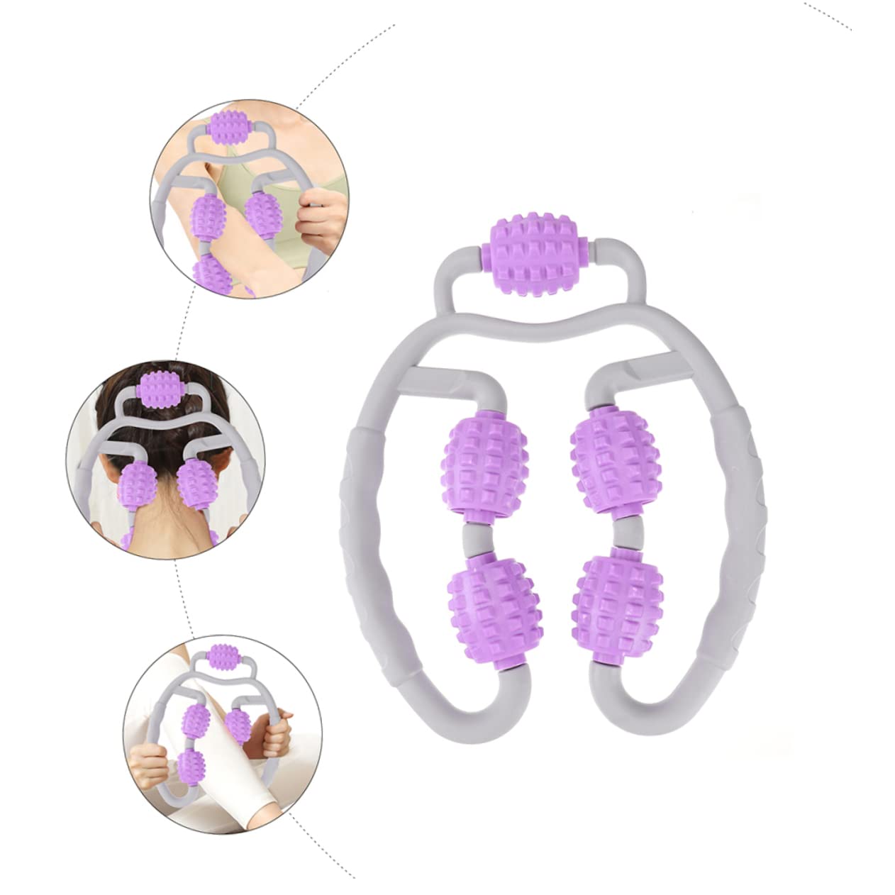 INOOMP Rullo Massaggiante per Gambe 2 Pezzi, Massaggiatore Muscolare Manuale in Abs, Comodo e Delicato, per Uso Domestico Dopo L’allenamento