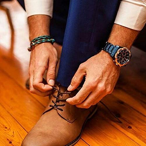 Chasing Fin Fish Hook Pendant Bracelet - Cool 30-Inch Military-Grade 550 Paracord Bracelet & Anklet - Adjustable Size, 100% Nylon Nautical & Fishing Accessory Hook Pendant, Pewter (Denim, Pewter) #TOP5