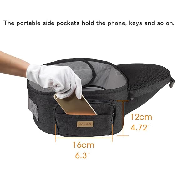 Ergonomic Baby Carrier with Hip Seat, 360 Positions, Soft and Breathable, All Seasons, for Newborns and Toddlers, Hiking Shopping Travelling