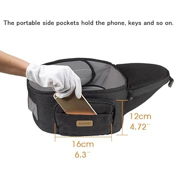 Ergonomic Baby Carrier with Hip Seat, 360 Positions, Soft and Breathable, All Seasons, for Newborns and Toddlers, Hiking Shopping Travelling
