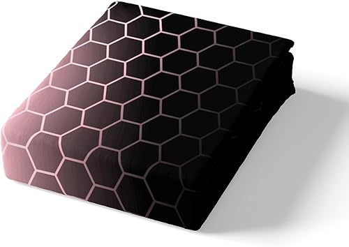 Miniatura 10 de Juego de ropa de cama de nido de abeja amarillo estereoscópico de panal para niños y niñas, funda de edredón hexagonal y3k y3k colmena funda de