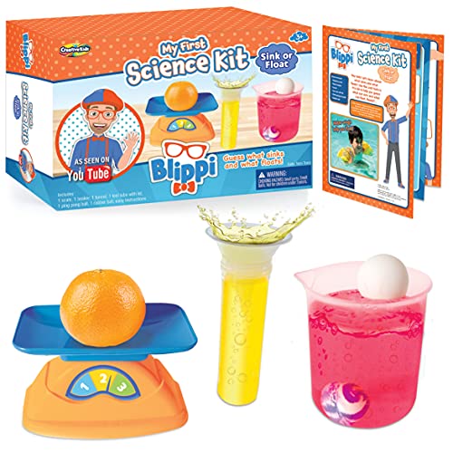 Blippi My First Science: Sink or Float - Science Kit with Physics Experiments - Educational Science Lab for Kids - Mind-Blowing Toddler Preschool Science Experiment Toys Set for Boys and Girls Ages 3+