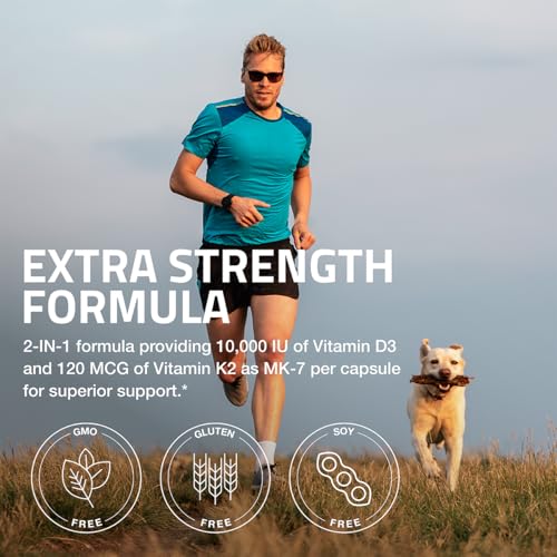 image for Bronson Vitamin K2 (MK7) with D3 Extra Strength Supplement Bone Health
