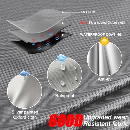 Funda para asiento de columpio impermeable gris 115 cm resistente 5