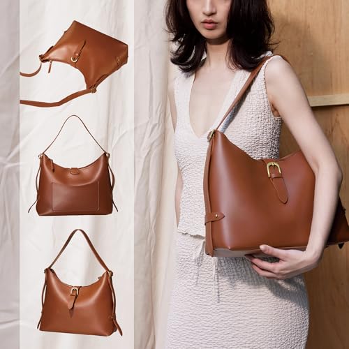 Bolso Hobo de cuero vegano vintage para mujer miniatura 2
