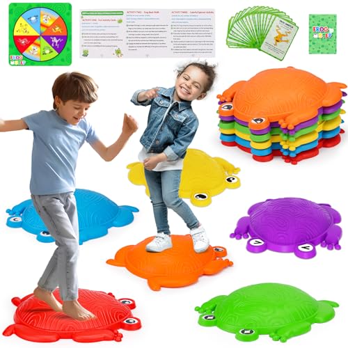 Sensory Balance Stepping Stones Kids Indoor Outdoor Sensory Garden Toys for Toddlers Age 3-5 Toddler Balance Board for Obstacle Courses Kids Autism Play Equipment Sensory Toys Gifts for Boys Girls