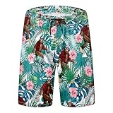 PAUFOGA Mens Swim Trunks for Men, Tropical Leaf Bigfoot Mens Board Shorts Swimwear Bathing Suit with Mesh Lining, Funny Hawaii Quick Dry...