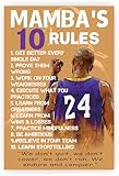Motivational Basketball Poster Prints,Black Mamba's 10 Rules Wall Art Poster,Black Mamba Inspirational Quotes Wall Art Decor - Basketball Canvas Poster Gift for Dear Basketball Fans,16'x24' - Unframed
