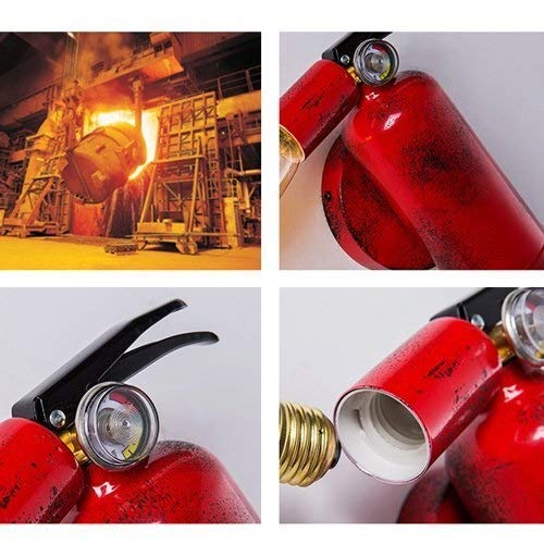 FFAN Retro Industrial Iron Wall Lamp/Modern Creative/Personality Red Fire Extinguisher Wall Lamp/Bar/Restaurant/Aisle/Indoor/Lighting LED Wall Lamp / 27 7.5cm / E27 1 Nice Family