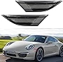 2Pcs Smoked Lens White Full Led Front Side marker Lights Kit for Porsche 911 991 Carrera Targa Turbo GT3 718 Boxstre Cayman Turn Signal Lights with Canbus