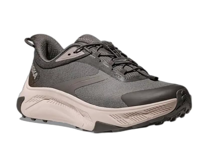 Hoka Men's Transport 2 Sneaker, Gravel/Stucco, 10.5