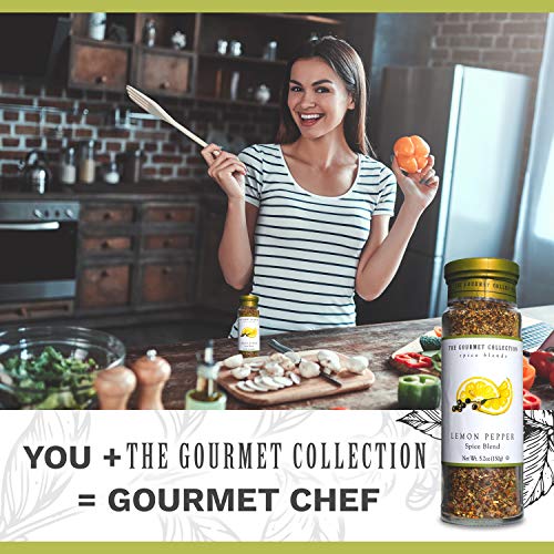 The Gourmet Collection Seasoning Blends Lemon Pepper Spice Blend: Seasoning Rub for Cooking Fish, Seafood, Chicken, Salmon, Vegetables. 156 Servings. - Thumbnail 5