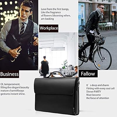 Leathario Leather Briefcase for Men Leather Laptop Bag Shoulder Messenger Bag Business Work Bag
