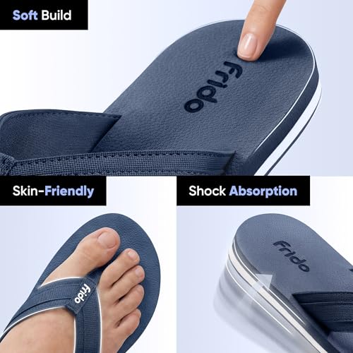 Image of Frido Cloud Comfort Slippers for Women & Men | Available in 2 Options- Arch Support & Without Arch |Orthopedic Soft Home Chappal Unisex Slipper, House Slipper with Anti-Skid Sole for Home Use & Casual