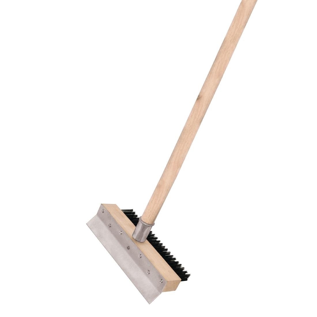 chiner Cepillo para Horno de Pizza con Mango de Madera | 254 mm de cepillo, Mango de 96,5 cm, Agarre cómodo, Material natural