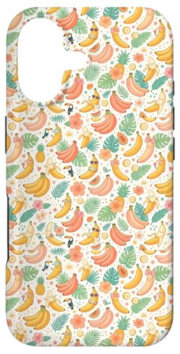 Tropical Banana Pattern Fruit Floral Beach Aesthetic �X�}�z�P�[�X iPhone 17 �p