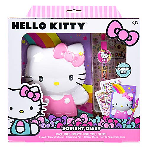 Hello Kitty Squishy Diary, 60 Page Hello Kitty Journal with Kawaii Stickers and Hello Kitty Pen, Sanrio Accessories, Cute School Supplies, Sanrio Stationery, Hello Kitty Merch, Kawaii School Supplies by Horizon Group USA - Used condition - CA$19.64