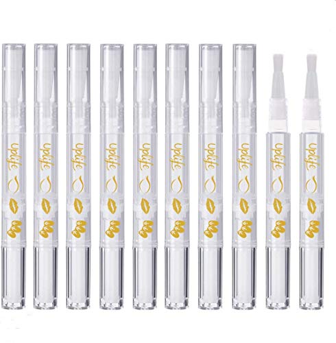 Uplife 13 Pieces 3ML Cosmetic Container Pen, Empty Transparent Twist Pen with Brush for Lip Gloss Eyelash Growth Nail