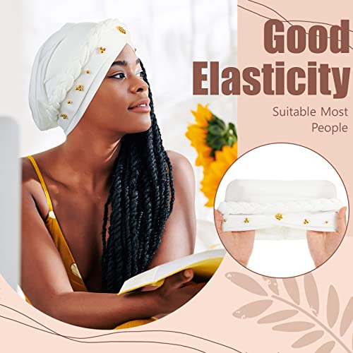 Image of 6 Pieces Turbans for Women Turban Head Wraps for African Black Women Headscarf Cap Beanie Wrap Braided