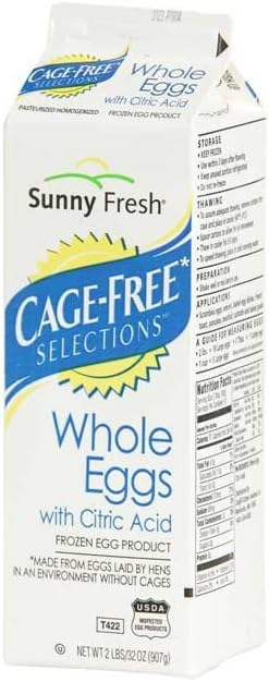 Sunny Fresh Cage Free Selections Whole Eggs with Citric Acid, 2 Pound -- 12 per case.