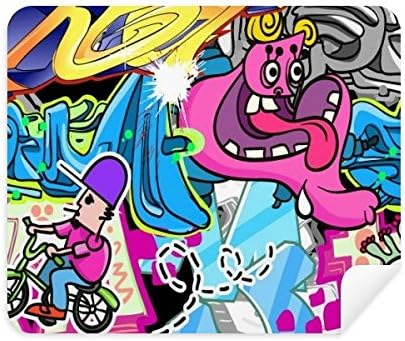 Graffiti Street Culture Colorful Monster Cleaning Cloth Screen Cleaner 2pcs Suede Fabric image 2