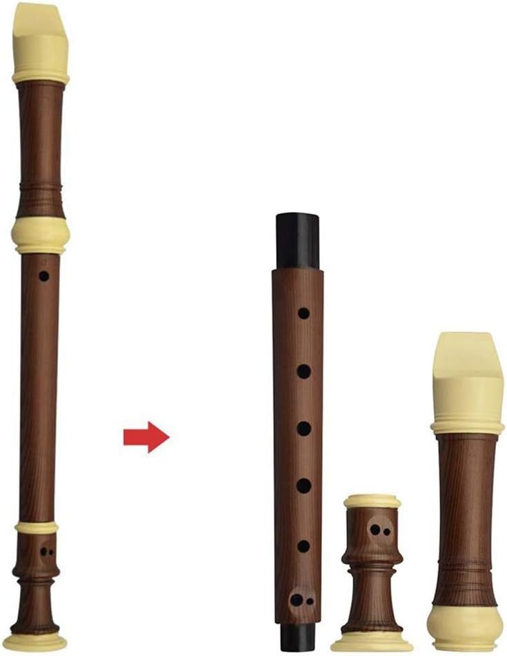 Flute Bamboo Flute German-Style 8 Holes Recorder Soprano Clarinet Chinese Vertical Dizi ABS Resin C Key Bamboo Flute C Flute Musical Instrument (Color : A)