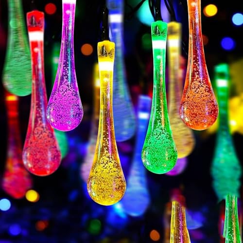 Image of Xenith 14 LED Crystal Bubble Waterdrop Fairy String Lights for Diwali Christmas Xmas Tree New Year Party Birthday Wedding Garden Indoor Outdoor Decoration Light (Multicolor, 3.5 Meter)