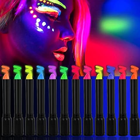 Glow in The Black Light Body Face Paint Kit Cover