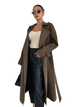 Amazon.com: Women's Classic Trench Coat Raglan Sleeve