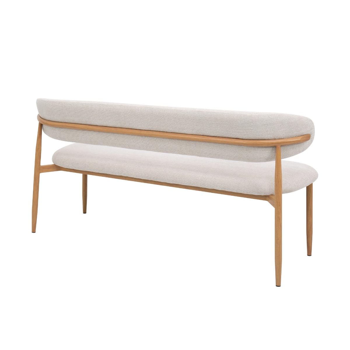 Giga Meubel Esszimmerbank Alexia | 180 cm | Beige/Natur | mit Rückenlehne