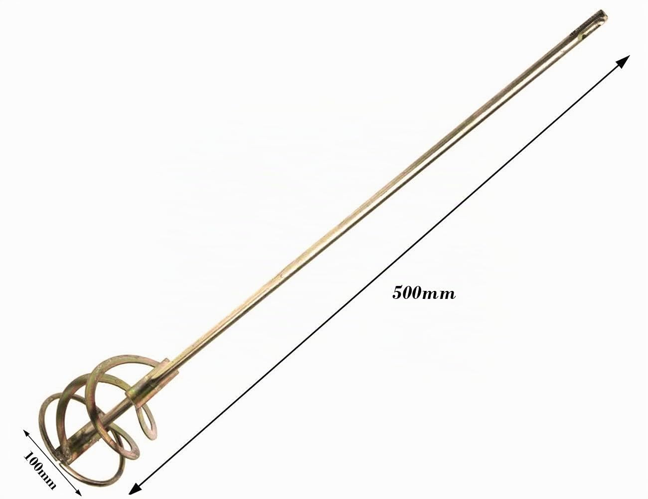 Mezclador de pala para yeso Mezclador múltiple utilizado con taladro para mezclar mortero, yeso, bate y remueve, batidor de pintura, cemento, hormigón, compuesto de juntas. Adaptador para taladro SDS