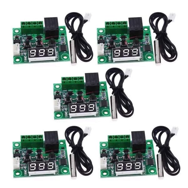 Controlador de temperatura DC 12V -50 a +110°C en blanco (Pack de 5)