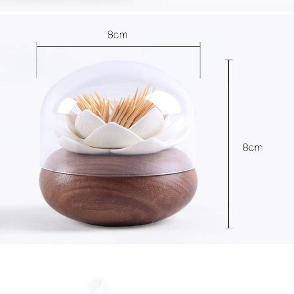 Toothpick Box,Swab Holder,Toothpicks Brushes Holder Box Case Storage Organizer Jar with Clear Lid Home Living Room Restaurant