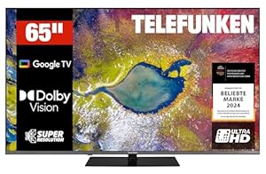 TELEFUNKEN D65U980B2CW 65 Zoll Fernseher VIDAA Smart TV 4K UHD Dolby Vision HDR Dolby Atmos LED TV Triple-Tuner 6 Monate HD+ inkl. (2026)