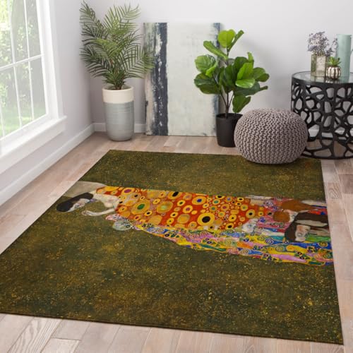 Tapis de sol art abstrait Golden Muse Gustav Klimt de luxe - 4