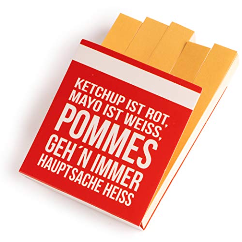 OfficeTree 5 x Haftnotiz Block Pommes je 90 Blatt – Für Studenten und als Büro Gadgets