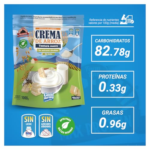 Miniatura 3 de Max Protein - Crema De Arroz - Crema De Arroz Fitness 1000g Fuente Carbohidratos Máxima Calidad Para Masa Muscular Ideal Pre Entreno Y Post Entreno Vegana, Sin Lactosa White Choc Vanilla