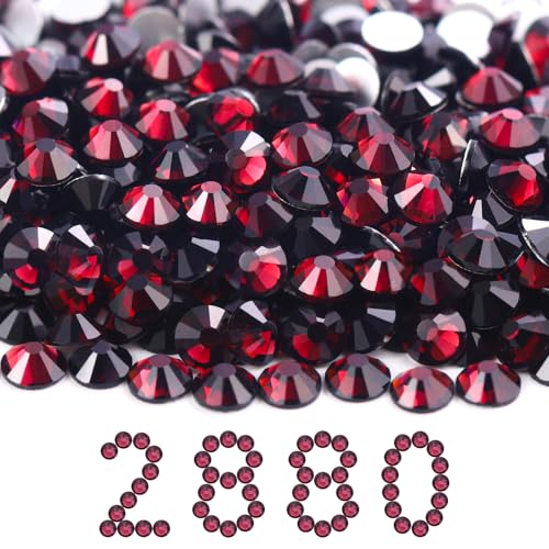 Image of Flatback Rhinestones Bulk, 2880PCS Purple Rhinestones for Clothes DIY Decoration Crafts, Purple, SS30, 6.3-6.5mm