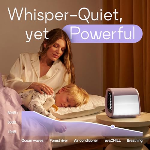 Image of Evapolar evaCHILL Portable Air Conditioners /Mini AC Unit /Small Personal Evaporative Air Cooler and Humidifier Fan for Bedroom, Office, Car, Camping /EV-500 / Lavender