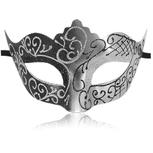 Masque vénitien authentique style loup pour des fêtes costumées haut de gamme