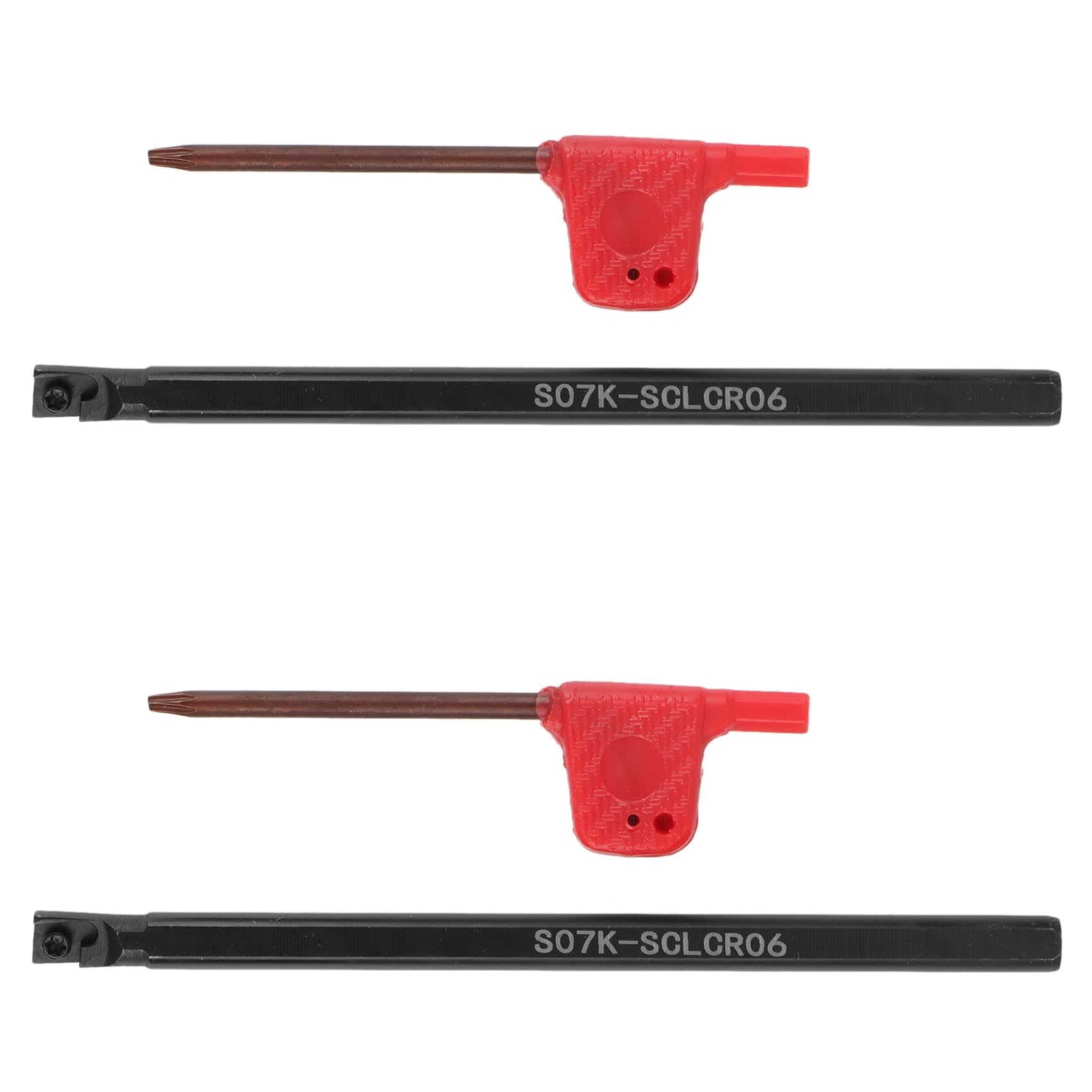 Iskdjbjg 2Pcs Turning Tool Sclcr S07k-Sclcr06 Internal Lathe Boring Bar Tungsten Carbide Tools