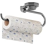 CAMMIC キッチンペーパーホルダー ペーパータオル 吸盤式 タオルホルダー ロールホルダー 片手で切れる 耐荷重性 キッチン バスルーム