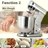 Komercyjny blender stojący do ciasta mikser kuchenny z 3-biegową głowicą przechylaną miskę 5L/10L ze stali nierdzewnej hak do ciasta płaski trzepaczka pręty kolor