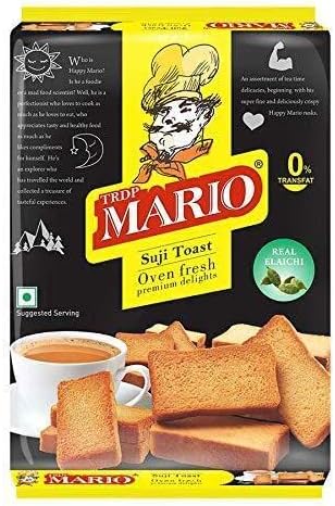 TRDP MARIO Rusk 300g Biscuits – Perfect Tea Time Companion - Cracker Cookies Snacks for Kids - Anytime & Anywhere Treat – Infused with Cardamom and Right Amount of Sweetness (Pack of 1)