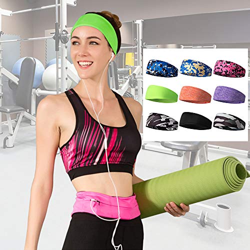 Tiaras esportivas, Andoer 3 faixas para a cabeça PCS faixas para a cabeça femininas e masculinas fai