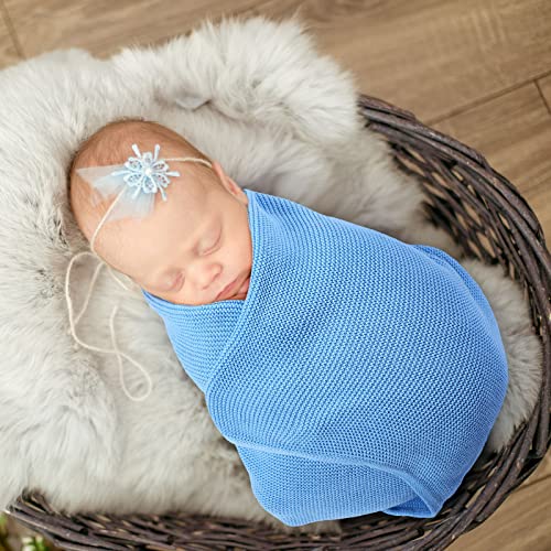 Tudomro 2 Pack Cotton Knit Baby Blanket 39 X 31 Inch Receiving Baby Blankets Soft Warm Toddler Blanket For Unisex Newborns Infants Boys Girls Stroller Crib Quilt Nursery Travel, Blue And Beige White #TOP6