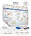 Magnetic Calendar For Refrigerator -Dry Erase Board For Fridge - Whiteboard With Both Monthly & Weekly Planner - Includes 3 Markers, Message Eraser & 10 White Board Emojis - Unique Patent Design !