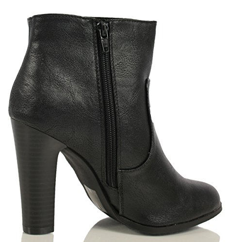 Delicious Women's Admit Almond Toe Chunky Wooden Heel Ankle Bootie,Black Nu,10 #TOP2