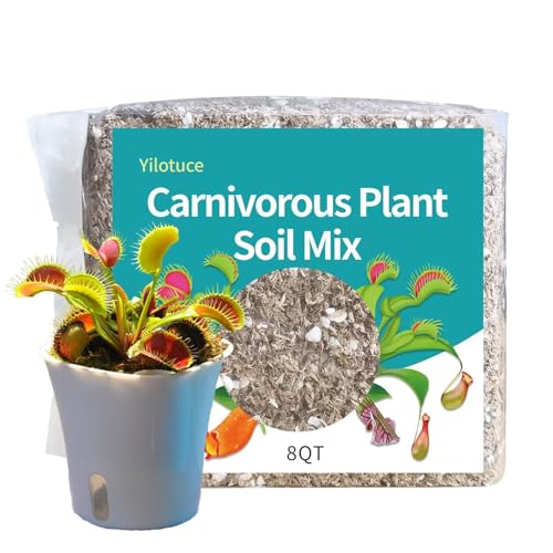 Yilotuce 8 Qts Carnivorous Plant Soil Mix, Great Potting Soil for Venus Fly Traps, Pitcher Plants, Sundews and Butterworts