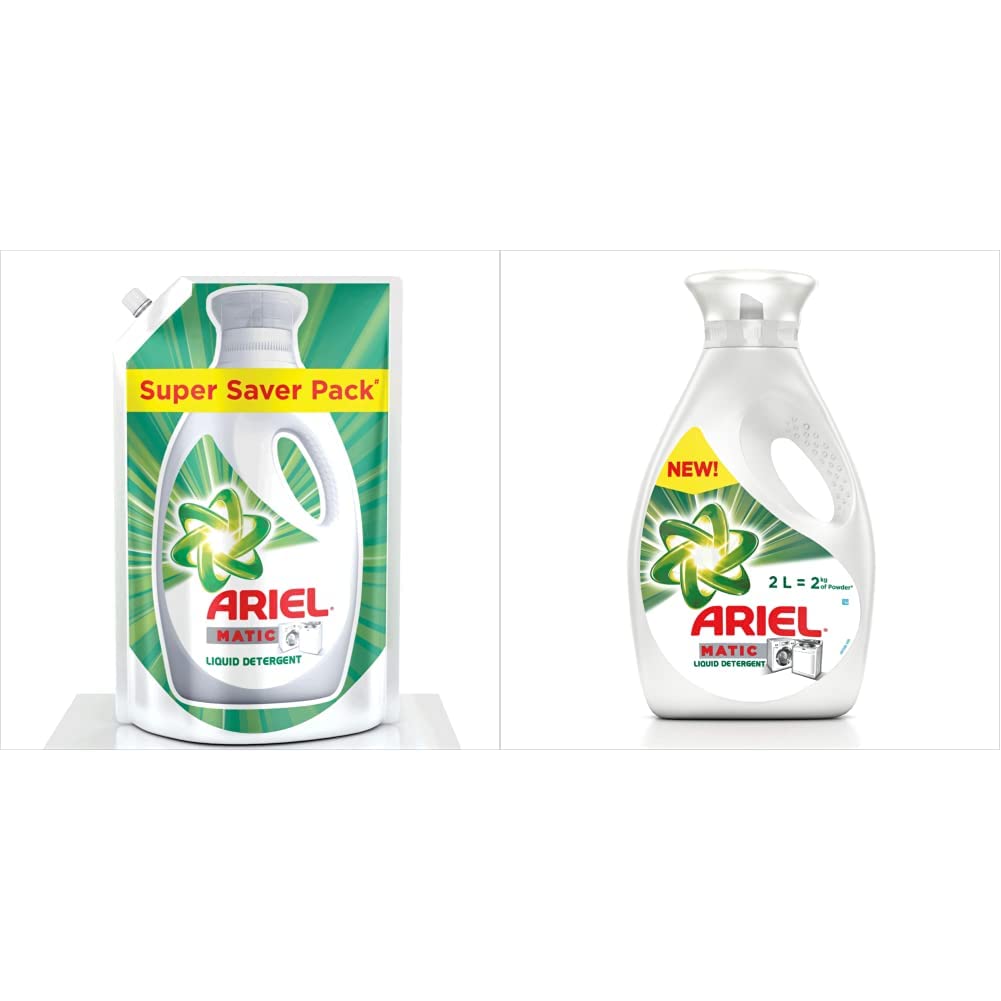 Ariel Matic Liquid Detergent 1.5L and Ariel Matic Liquid Detergent 2L